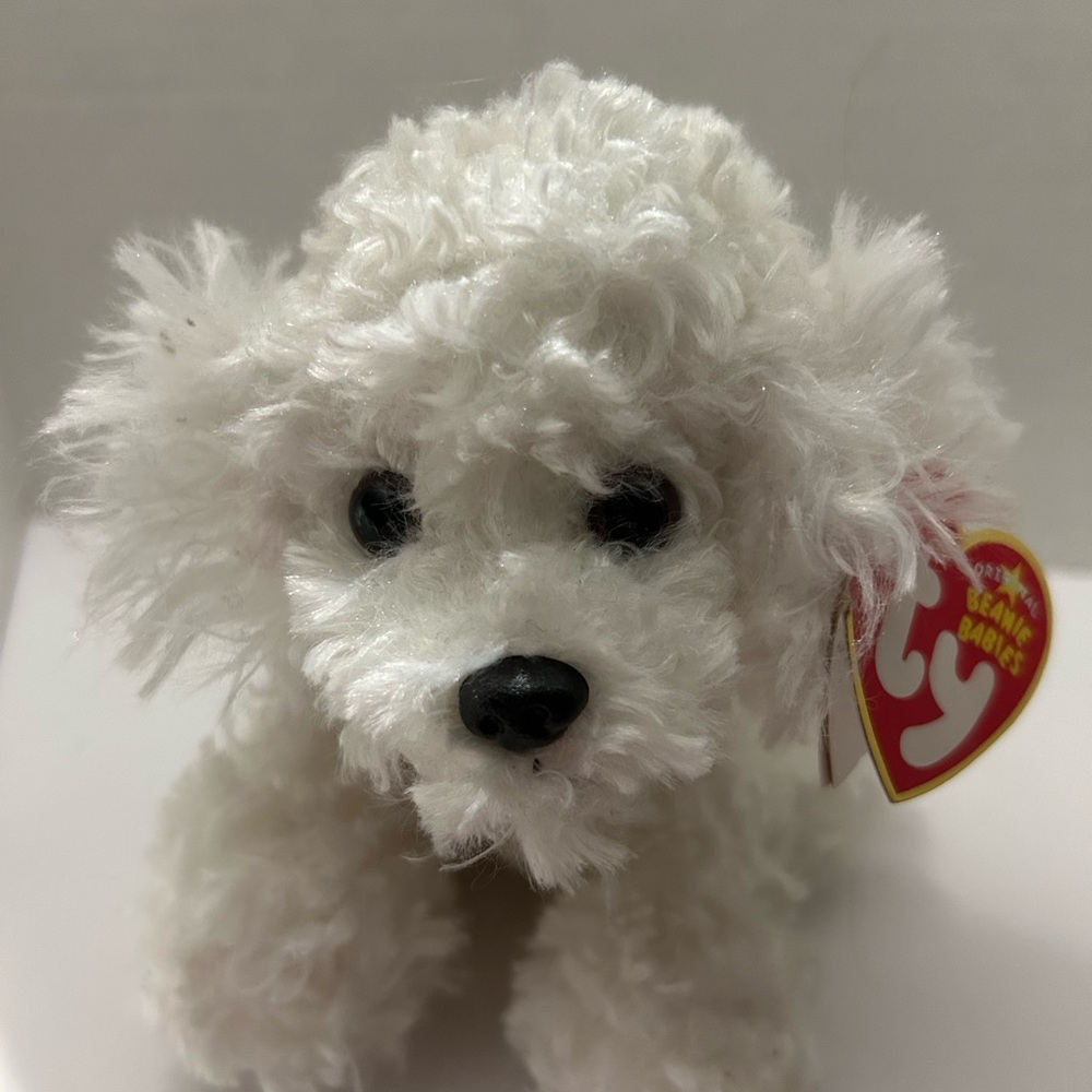 Ty White Plush Dog